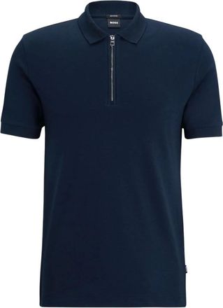 HUGO BOSS Heren, Tops, Blauw, Maat: 2XL Katoen