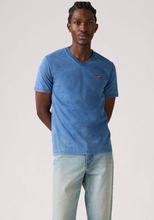 Levi's V-Shirt LEVIS LE ORIGINAL HM VNECK, Herren, Gr. M, true indigo mid indi, Jersey, Obermaterial: 100% Baumwolle, unifarben, regular fit h&uuml;ftbedeckend, V