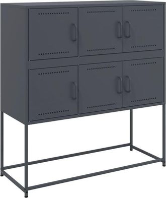 vidaXL Sideboard Anthracite 100.5x39x107 cm Steel Vidaxl