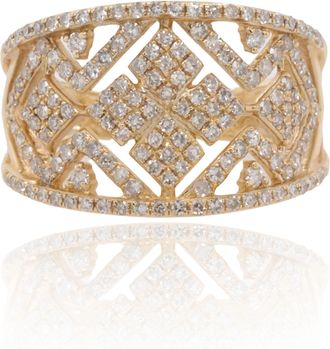 Diana M. Jewels 14KTYG RING SCD 0.66CTS DIAMONDS 0.04CTS, 3.97GM, GM 156 ST