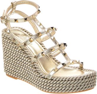 Valentino Caged Rockstud Leather Sandal