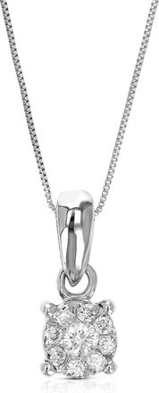 Vir Jewels 1/12 cttw Lab Grown Diamond Composite Pendant Necklace in Sterling Silver with Chain For Women
