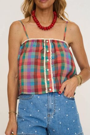 Wishlist Plaid Cami Top In Rainbow
