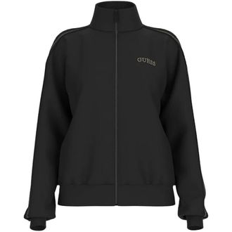 Guess Hoodies & sweatvesten, Dames, Zwart, M, Polyester, Octavia High Neck Full-Zip Sweatshirt