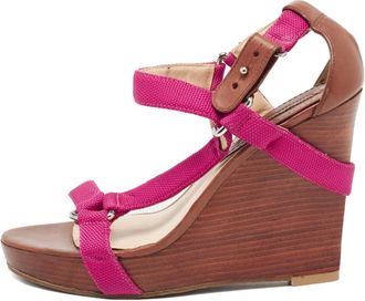 Celine Sandali con zeppa e cinturino a T 120mm - Rosa