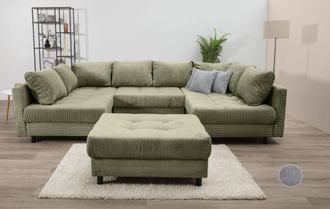 Collection Ab Wohnlandschaft »Toni U-Form, B: 298 cm« mit Hocker & 3 Zierkissen, Federkern
