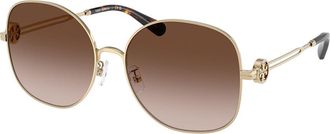 Tory Burch TY6112 334613 Womens Sunglasses Gold Size 56