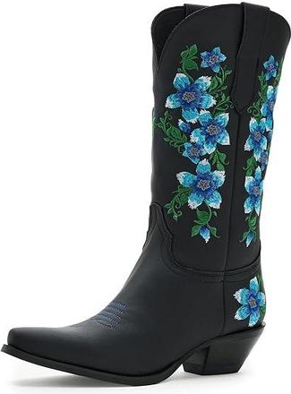 Dingo Posie Womens Boots Black : 6.5 B - Medium, Leather