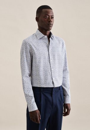 Seidensticker Businesshemd SEIDENSTICKER Slim, Herren, Gr. XL (44), normale &Auml;rmell&auml;ngen, rosa (hellrosa), 100% Baumwolle, gebl&uuml;mt, slim fit, 2-Knopf-Manschette, Hem