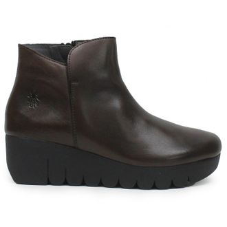 FLY London VANG364FLY Burn Leather Womens Ankle Boots - Brown - Size:UK 5