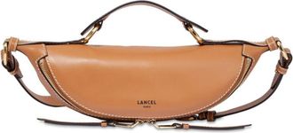 Lancel small Origami leather crossbody bag - women - CALFSKIN/Cotton - One Size - Brown