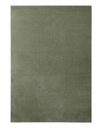 Esprit Alfombra tejida terciopelo corto verde oscuro 80x150