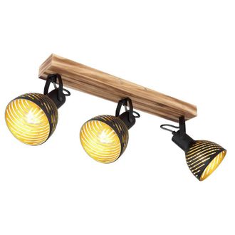 Netlighting Lenna Ceiling Spotlight Bar Dark Brown 3x E27
