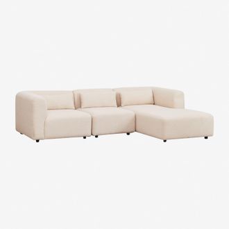 Sklum Sklum - Sof&aacute; Modular Chaise Longue Derecho De 3 Piezas Fogler