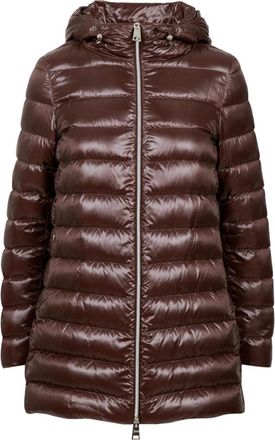 Herno A-Shape Jacket - Dames - Gewatteerde jassen - Bruin - S - Leer - Jassen