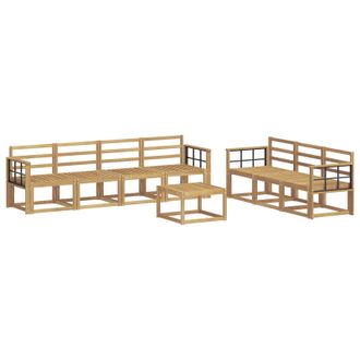 vidaXL Conjunto De Sof&aacute;s De Exterior 8 Pcs Blanco 59 X 59 X 37 Cm Vidaxl