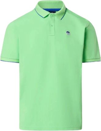 North Sails Gestreepte kraag poloshirt met logo - Heren - Polos - Groen - 2XL - Katoen - Tops