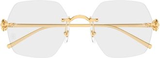 Cartier CT0646o Zonnebril - Dames - Accessoires - Geel - Maat: ONE Size