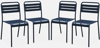 Sweeek Silla De Jard&iacute;n De Acero, Set De 4