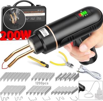 OEM Soldadora De Pl&aacute;stico Inal&aacute;mbrica De 200 W, Recargable Por Usb Con Bater&iacute;a De 5000 Ma, Kit De Reparaci&oacute;n De Pl&aacute;stico Con 1200 Grapas Calientes Para Pa
