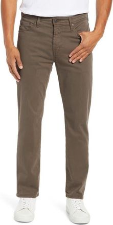 AG - Adriano Goldschmied Everett Stretch Sateen Slim Straight Pants in Bitter Chocolate at Nordstrom, Size 30 X 32
