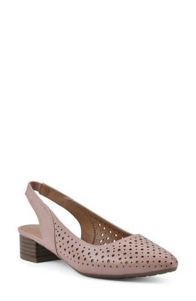 White Mountain Boronic Slingback Pump in Blush/Smooth at Nordstrom Rack, Size 6.5