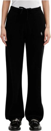 Sporty & Rich Truien & Vesten, Dames, Zwart, L, Wol, Wool Broeken SRC Cashmere
