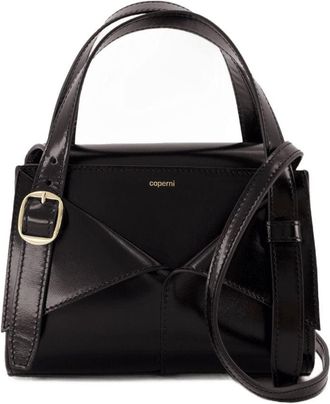 Coperni Womens Structured Calfskin Top Handle Bag Black