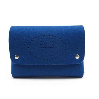 Herm&egrave;s Pre-owned Vilten Zakje - Dames - Vintage Accessoires - Blauw - ONE Size - Vintage