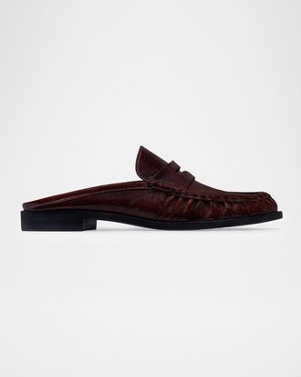 Bernardo Tilda Leather Penny Loafer Mules