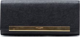 Saint Laurent Pre-owned Saint Laurent Grained Calfskin Lutetia Flap Clutch TSN0E0AT06GDSYCK