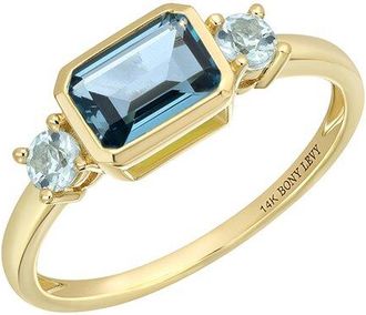 Bony Levy 14K Color 14K 1.55 Ct. Tw. 3 London Blue Topaz Stackable Ring