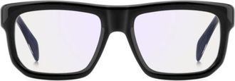David Beckham Db 7137 Rectangular Black Acetate Sunglasses