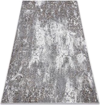 RugsX Rugsx - Alfombra noble moderna 6773 45 Ornamento vintage - Structural dos niveles de vellón crema / gris grey 80x150 cm