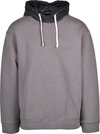 A|X Armani Exchange Grey Stretch Cotton-Blend Hoodie