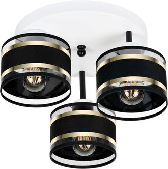 OEM L&aacute;mpara De Techo Blanca Con Pantallas, Metal Industrial, 3xe27, Iluminaci&oacute;n Led Moderna Para Sal&oacute;n, Cocina, Dormitorio, Habitaci&oacute;n Infantil, Loft