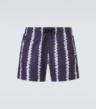 Commas Striped swim trunks