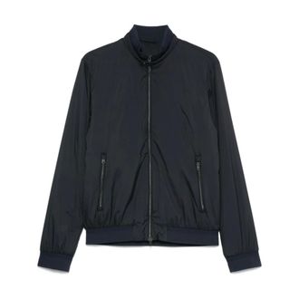 Herno Jassen, Heren, Blauw, 2Xl, Polyester, Ecoage Bomberjack met hoge kraag