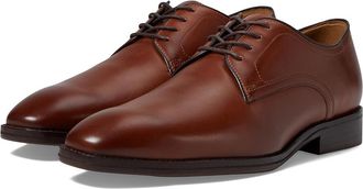 Johnston & Murphy Sullivan Plain Toe Mens Lace Up Wing Tip Shoes Tan Italian Calfskin : 10.5 M (D), Leather