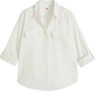 Levi's Elaine Utility Shirt - Dames - Overhemden - Wit - XS - Overhemden