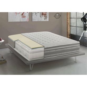 Talamo Italia Dmora - Colch&oacute;n Cuadrado Y Medio Dgiudic, Ortopedia En Memory Foam Y Micromuelles Embolsados, 100% Made In Italy, Anti&aacute;caros E Hipoalerg&eacute;nico, 120x190