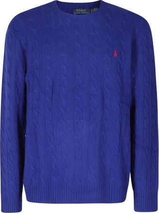Polo Ralph Lauren Maglione in lana e cashmere a trecce - - Knitwear - Uomo - Blu - M