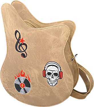 Generic PU Leather Shoulder Bag Large Underarm Bag Backpack for Women Shopping (Brown)