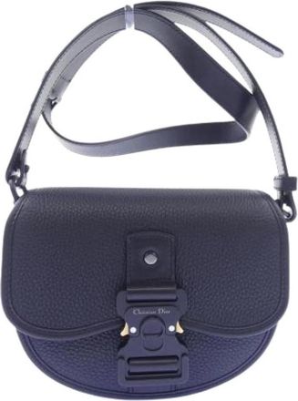 Dior Pre-owned Vintage Leren Cross Body Bag - Heren - Vintage Schoudertas - Blauw - ONE Size - Leer - Vintage