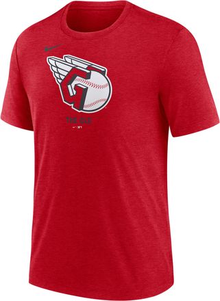 Nike Cleveland Guardians Logo Nike Mens MLB T-Shirt in Red | NJFD62QGUA-J77