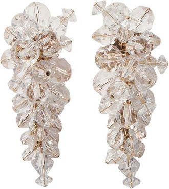 Carolina Herrera CZ Clear Bead Cluster Short Earrings