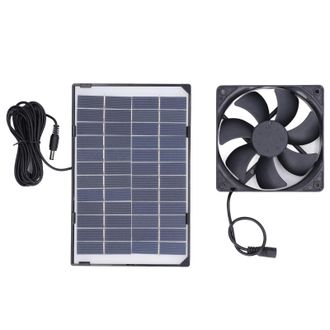 OEM Mini Ventilador Solar Port&aacute;til De Policristal Para Camping, Hogar Y Jard&iacute;n - 6w 12v - Usb Con Panel Solar