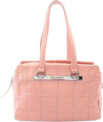 Chanel Pre-owned Bolso Tote Piel de Ternera Granulada Chocolate Bar - Pre-owned - Mujer - Rosa - ONE SIZE