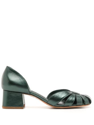 Sarah Chofakian Marjorie pumps met bandjes - Groen