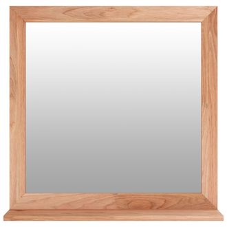vidaXL Espejo De Pared Madera Maciza Nogal 55x55 Cm Vidaxl
